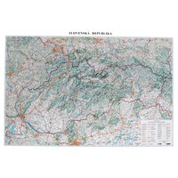 Nástěnná mapa - Slovenská republika 120 x 83 cm, lamino + 2 lišty