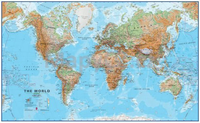 Svět fyzický - nástěnná mapa