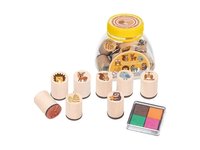 Sada dřevěných razítek s motivem lesních zvířátek