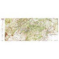 Nástěnná mapa - Slovenská republika, velká 210 x 90 cm, lamino + očka