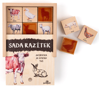 Dětská razítka 9 kusů - Zvířátka ze statku