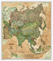 Asie National Geographic Executive - nástěnná mapa