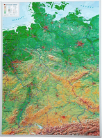 Německo - plastická mapa