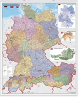 Německo-Rakousko-Švýcarsko spediční - nástěnná mapa