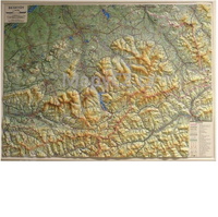 Beskydy - plastická mapa