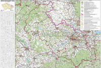 Moravskoslezský kraj - nástěnná mapa