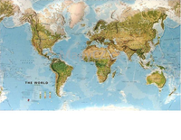 Svět zeměpisný obří - nástěnná mapa