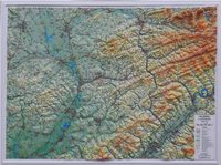 Valašsko a Slovácko - plastická mapa