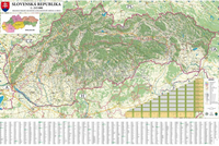 Slovenská republika silniční obří - nástěnná mapa