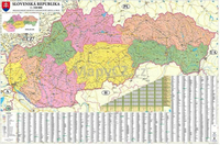 Slovenská republika administrativní obří - nástěnná mapa