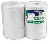 Toaletní papír bělený Cl 19 cm - 1vrstvý - 6ks