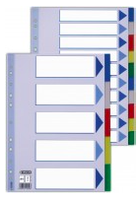 Plastové rozlišovače A4 - 5 listů