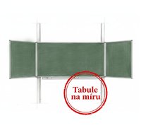 Školní keramická tabule 200x100 cm trojlistá