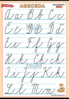 Dvoudílná česká abeceda - psací písmena (1.část) XXL (140x100 cm)