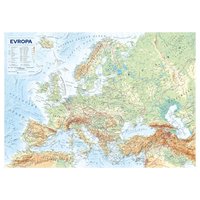 Evropa - nástěnná obecně zeměpisná mapa 140 x 98 cm