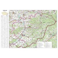 Nástěnná mapa - Zlínský kraj 113 x 83 cm, lamino + lišty