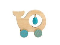 Dřevěná velryba na kolečkách (Petit Collage)