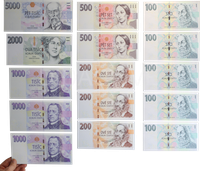 Didaktické peníze - bankovky na magnetickou tabuli