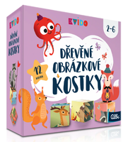 Dřevěné obrázkové kostky - Kvído