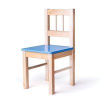 Dětská dřevěná židle, modrá