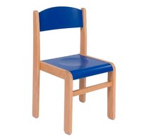 Dětská dřevěná židle Buk - modrá