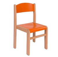 Dětská dřevěná židle Buk - oranžová