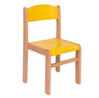 Dětská dřevěná židle Buk - žlutá