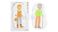 Vrstvové puzzle, životopis muž