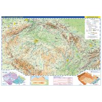 Česká republika–školní nástěnná fyzická mapa
