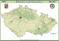 Česká republika - slepá mapa A4 (30x21 cm), bez lišt