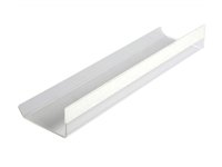 Transparentní odkládací lišta pro skleněné tabule