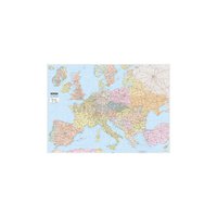 Nástěnná mapa - Evropa silniční, velká 156 x 114 cm, lamino + očka