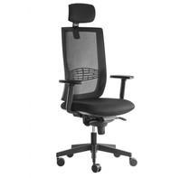 Kancelářská židle KENNY síť s 3D podhlavníkem a područkami