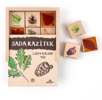 Dětská razítka 9 kusů - Listy a plody