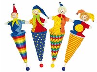 Vyskakovací klaun v kornoutku