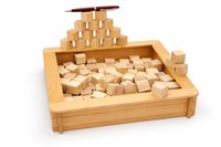 Minikostkoviště - dřevěné krychle 2,5 x 2,5 cm