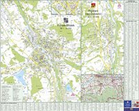 Nástěnná mapa - Frýdek - Místek, Frýdlant nad Ostravicí 90 x 72 cm