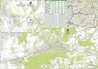 Nástěnná mapa - Zlín, Otrokovice, Fryšták, Vizovice 130 x 92 cm