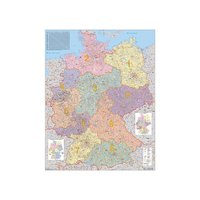 Nástěnná mapa - spediční Německo 100 x 140 cm, lamino + lišty