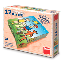 Dřevěné kostky Pejsek a kočička