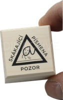 Razítko do písanky POZOR SKÁKAJÍCÍ PÍSMENA