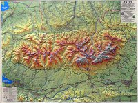 Plastická mapa Tatry 100 x 75 cm