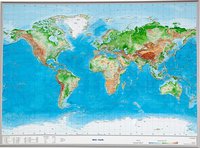 Plastická mapa svět 80 x 60 cm