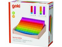 Sada velkých dřevěných počítacích tyček - barevná matematika v praxi