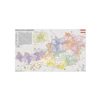 Nástěnná mapa - spediční Rakousko 100 x 70 cm, lamino + 2 lišty