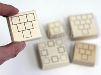 Razítko třířadý součtový trojúhelník