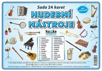 Sada 24 karet - hudební nástroje A6 (15x10 cm)