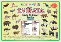 Sada 24 karet - zvířata exotická 2 A4 (30x21 cm)
