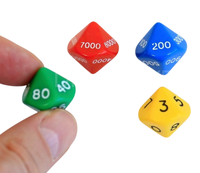 Sada 4 desetistěnných hracích kostek