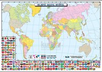 Slepá mapa světa (politická) XXL (140x100 cm)